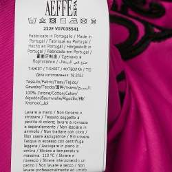 Pre Owned Moschino Couture Pink Logo Embroidered Jersey Loose Fit T-Shirt XXS