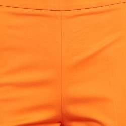 Pre Owned Moschino Couture Orange Cotton Regular Fit Trousers M