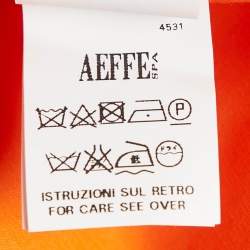 Pre Owned Moschino Couture Orange Cotton Regular Fit Trousers M