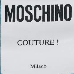 Moschino Couture Blue Little Pony Print Jersey Lace-Up Top S