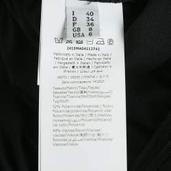 Pre Owned Moschino Couture  Black Monogram Jersey Ruched Sleeveless Midi Dress S