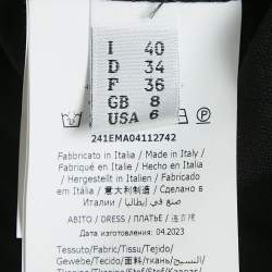 Pre Owned Moschino Couture  Black Monogram Jersey Ruched Sleeveless Midi Dress S