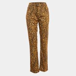 Moschino Couture Black Crepe Flared Pants L Moschino Couture