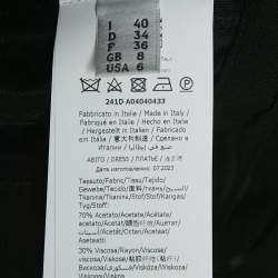 Pre Owned Moschino Couture Black Feather Trim Crepe and Silk Draped Detail Mini Dress S