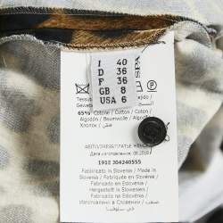Pre Owned Moschino Couture Brown Leopard Print Cotton Blend Shirt Dress S