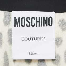 Pre Owned Moschino Couture Brown Leopard Print Cotton Blend Shirt Dress S