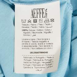 Pre Owned Moschino Couture Blue Little Pony Print Jersey T-Shirt M