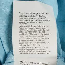 Pre Owned Moschino Couture Blue Little Pony Print Jersey T-Shirt M