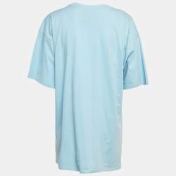 Pre Owned Moschino Couture Blue Little Pony Print Jersey T-Shirt M