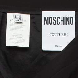 Pre Owned Moschino Couture Black Crepe Pencil Skirt L