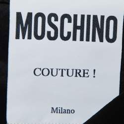 Pre Owned Moschino Couture Black Crepe Pencil Skirt L