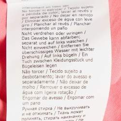 Pre Owned Moschino Couture Pink Logo Print Jersey T-Shirt XS