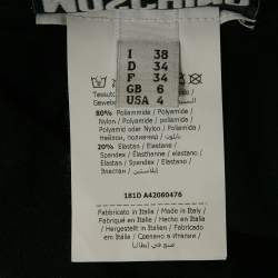 Pre Owned Moschino Couture Black Logo Print Jersey Swimsuit S