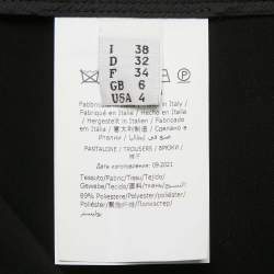 Pre Owned Moschino Couture Black Crepe Teddy Button Trousers S