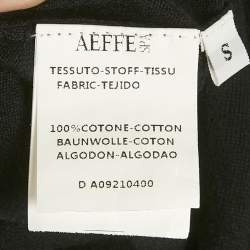 مملوكة مسبقًا Moschino Couture  Black Logo Neck Detail Cotton Sweatshirt S