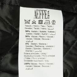 Pre Owned Moschino Couture Beige Teddy Print Synthetic Cropped Bomber Jacket S