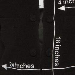 مملوكة مسبقًا Moschino Couture Black Embroidered Detail Textured Wool Jacket M