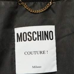 مملوكة مسبقًا Moschino Couture Black Embroidered Detail Textured Wool Jacket M