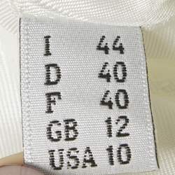 مملوكة مسبقًا Moschino Couture White Brand Print Cotton Blend Blazer M