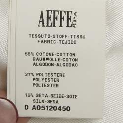 مملوكة مسبقًا Moschino Couture White Brand Print Cotton Blend Blazer M