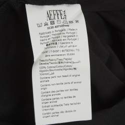 Pre Owned Moschino Black Pearl Print Jersey Oversized T-Shirt XXS