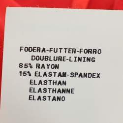 Pre Owned Moschino Couture Black/Red Satin and Sequin Bodycon Dress S