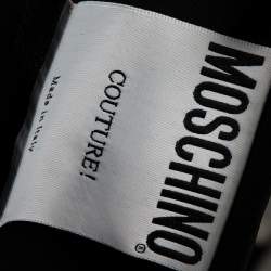 Pre Owned Moschino Couture Black Chiffon Flared Hem Maxi Skirt M