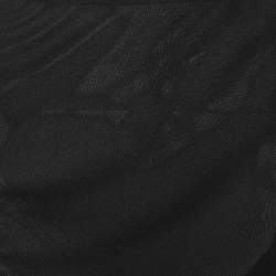 Pre Owned Moschino Couture Black Chiffon Flared Hem Maxi Skirt M