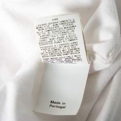 Pre Owned Moschino Couture White Jersey Quote Print T-Shirt M