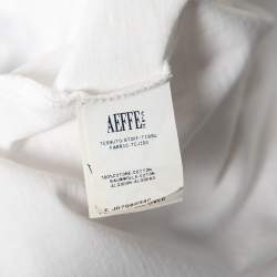 Pre Owned Moschino Couture White Jersey Quote Print T-Shirt M