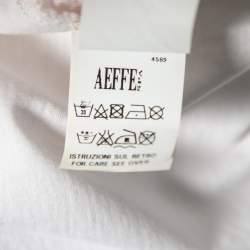 Pre Owned Moschino Couture White Jersey Quote Print T-Shirt M