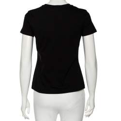 Pre Owned Moschino Couture Black Capsule Logo Printed Cotton T-Shirt S