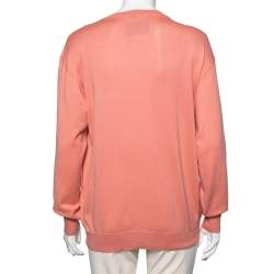 Moschino Couture Pink This is Not a Moschino Toy Intarsia Knit Sweater S