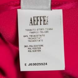 Pre Owned Moschino Couture Pink Printed Crepe Side Zip Detailed Trouser M