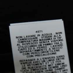 Pre Owned Moschino Couture Black Wool Patchwork Detail Knit Top M