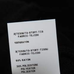 Pre Owned Moschino Couture Black Wool Patchwork Detail Knit Top M