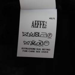 Pre Owned Moschino Couture Black Wool Patchwork Detail Knit Top M