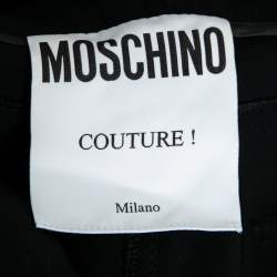 Pre Owned Moschino Couture Black Crepe Skinny-Leg Trousers S