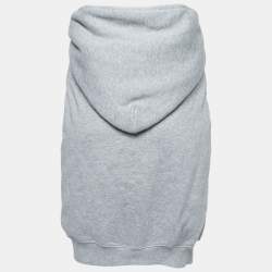 Pre Owned Moschino Couture Grey Cotton Sweatshirt Pencil Skirt M