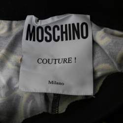 Moschino Couture Black Printed Stretch-Cotton Drawstring Pants S