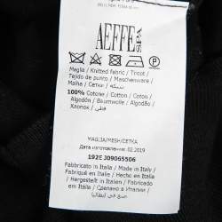 Pre Owned Moschino Couture Black Logo Intarsia Knit & Embroidered Crewneck Sweater S