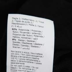 Pre Owned Moschino Couture Black Logo Intarsia Knit & Embroidered Crewneck Sweater S