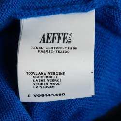 Pre Owned Moschino Couture Blue Looney Tunes Intarsia Knit Wool Sweater M