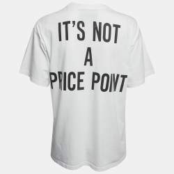 Pre Owned Moschino Couture White Cotton Graphic T-Shirt XXS