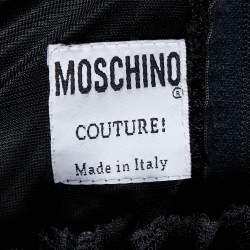 Pre Owned Moschino Couture Vintage Black Crochet Corset Top M