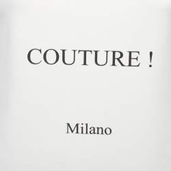 Pre Owned Moschino Couture White Cotton Knit Contrast Hem Mini Dress S