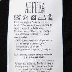 Pre Owned Moschino Couture Black Vest Patterned Wool Sleeveless Mini Dress M