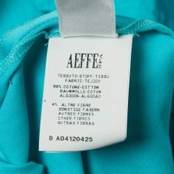 مملوكة مسبقًا Moschino Couture Blue Cotton Logo Chain Detailed Sleeveless Mini Dress M