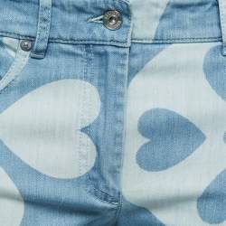 Moschino Couture Blue Logo Patterned Denim Jeans M Waist 32"