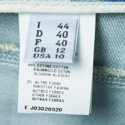 Moschino Couture Blue Logo Patterned Denim Jeans M Waist 32"